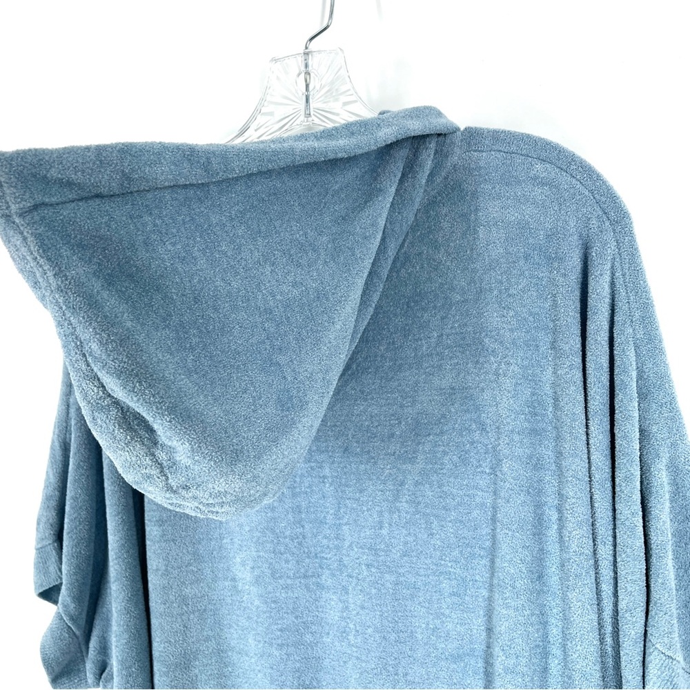 Barefoot Dreams CozyChic Ultra Lite Short Sleeve Zip Up Hoodie Size L/XL - Picture 9 of 9